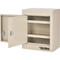 Double Door/Double Lock Small Narcotics Cabinet,12"W x 8"D x 15"H, Beige