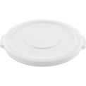 Global Industrial 10 Gallon Plastic Trash Can Lid, White