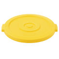 Global Industrial 20 Gallon Plastic Trash Can Lid, Yellow