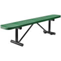 Global Industrial 72&quot; Perforated Metal Outdoor Flat Bench, Green