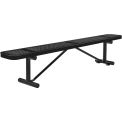 Global Industrial 96&quot; Perforated Metal Outdoor Flat Bench, Black