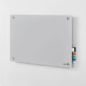 Global Industrial 36&quot;W x 24&quot;H Magnetic Glass Dry Erase Board, Gray