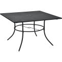 Global Industrial 48&quot; Square Outdoor Steel Mesh Cafe Table, 29&quot;H