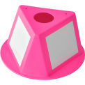 Inventory Control Cone W/ Dry Erase Decals, 10&quot;L x 10&quot;W x 5&quot;H, Hot Pink