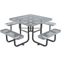 Global Industrial 46&quot; Expanded Metal Square Picnic Table, Gray
