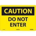 Global Industrial Caution Do Not Enter Sign, 10x14, Aluminum