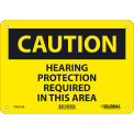 Caution Hearing Protection Required In This Area, 7x10, Aluminum