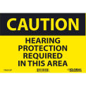 Caution Hearing Protection Required, 7x10, Pressure Sensitive Vinyl