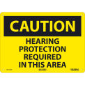 Caution Hearing Protection Required, 10x14, Rigid Plastic