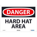 Danger Hard Hat Area, 10x14, Pressure Sensitive Vinyl