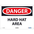 Global Industrial Danger Hard Hat Area, 10x14, Rigid Plastic