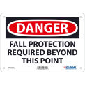 Danger Fall Protection Required Beyond This Point, 7x10, Aluminum