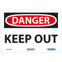 Global Industrial Danger Keep Out Sign, 7x10, Aluminum