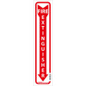 Fire Extinguisher Sign, 18x4, Pressure Sensitive Vinyl