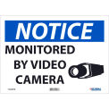Notice Monitored By Video Camera Sign, 10&quot;X14&quot;, Adhesive Backed Vinyl
