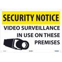 Security Notice Video Surveillance In Use Sign, 14x20, Aluminum