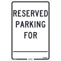 Global Industrial Reserved Parking For, 18x12,  .040 Aluminum