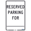 Global Industrial Reserved Parking For, 18x12, .080 Aluminum
