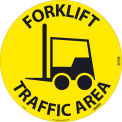 Global Industrial Forklift Traffic Area Floor Sign, 17&quot; Dia.