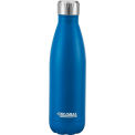 Global Industrial Double Wall Stainless Water Bottle, Blue, 17 Oz.