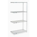 Nexel Poly-Z-Brite® 5 Tier Wire Shelving Add-On Unit, 48"W x 24"D x 74"H