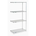 Nexel Poly-Z-Brite® 5 Tier Wire Shelving Add-On Unit, 42"W x 24"D x 63"H