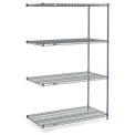 Nexel 5 Tier Wire Shelving Add-On Unit, 42&quot;W x 21&quot;D x 86&quot;H