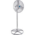 Global Industrial 24&quot; Washdown Rated Stainless Steel Pedestal Fan, 7200 CFM, 1/4 HP