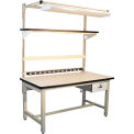 Global Industrial Bench-In-A-Box Standard Workbench, ESD Laminate Top, 72&quot;Wx30&quot;D, Beige