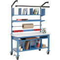 Global Industrial Complete Mobile Packing Workbench, ESD Safety Edge, 60"W x 36"D