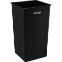 Global Industrial Square Plastic Garbage Can, 50 Gallon, Black
