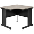 Global Industrial Interion Corner Desk, 36"W x 36"D x 30"H, Rustic Gray