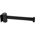 Global Industrial Wall Mount Retractable Belt Barrier, Black Case W/7-1/2' Black Belt