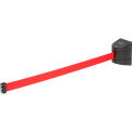 Global Industrial Magnetic Retractable Belt Barrier, Black Case W/15&#39; Red Belt
