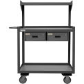 Durham Mobile Workbench, 42-1/4 x 24&quot;, 2 Drawers & Riser