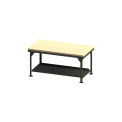 Durham Mfg. Standard Workbench W/ Shelf & Maple Square Edge, 72&quot;W x 36&quot;D, Gray