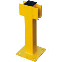 Global Industrial Steel Lift-Out Guard Rail In-Line Post, Single-Rail, 20"H, Yellow