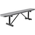 Global Industrial 72&quot; Perforated Metal Outdoor Flat Bench, Gray