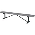 Global Industrial 96&quot;L Expanded Metal Mesh Flat Bench, Gray