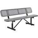 Global Industrial 72&quot; Picnic Bench With Backrest, Gray