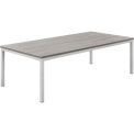 Wood Coffee Table with Steel Frame - 48&quot; x 24&quot; - Gray