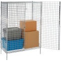 Nexel Chrome, Security Shelving Unit, 48&quot;W x 24&quot;D x 66&quot;H