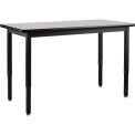 Height Adjustable Table, 48&quot;W x 24&quot;D x 22-1/4 to 37-1/4&quot;H, Gray Nebula