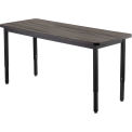 Height Adjustable Table, 48&quot;W x 30&quot;D x 22-1/4 to 37-1/4&quot;H, Rustic Gray