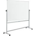 Reversible Rolling Magnetic Dry Erase Porcelain Whiteboard, 72&quot;W x 48&quot;H Board