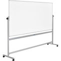 Reversible Rolling Magnetic Dry Erase Porcelain Whiteboard, 96&quot;W x 48&quot;H Board