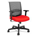 HON Mid-Back Task Chair, Syncho-Tilt Control, Fabric, Red, Convergence Series