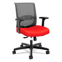 HON Mid-Back Task Chair, Syncho-Tilt Control, Seat Slide, Red, Convergence Series