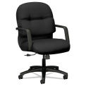 HON Pillow-Soft Executive Chair, Mid Back, Fabric, Black, 2090 Series