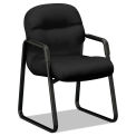 HON Guest Arm Chair, Fabric, Black, Pillowsoft 2090 Series